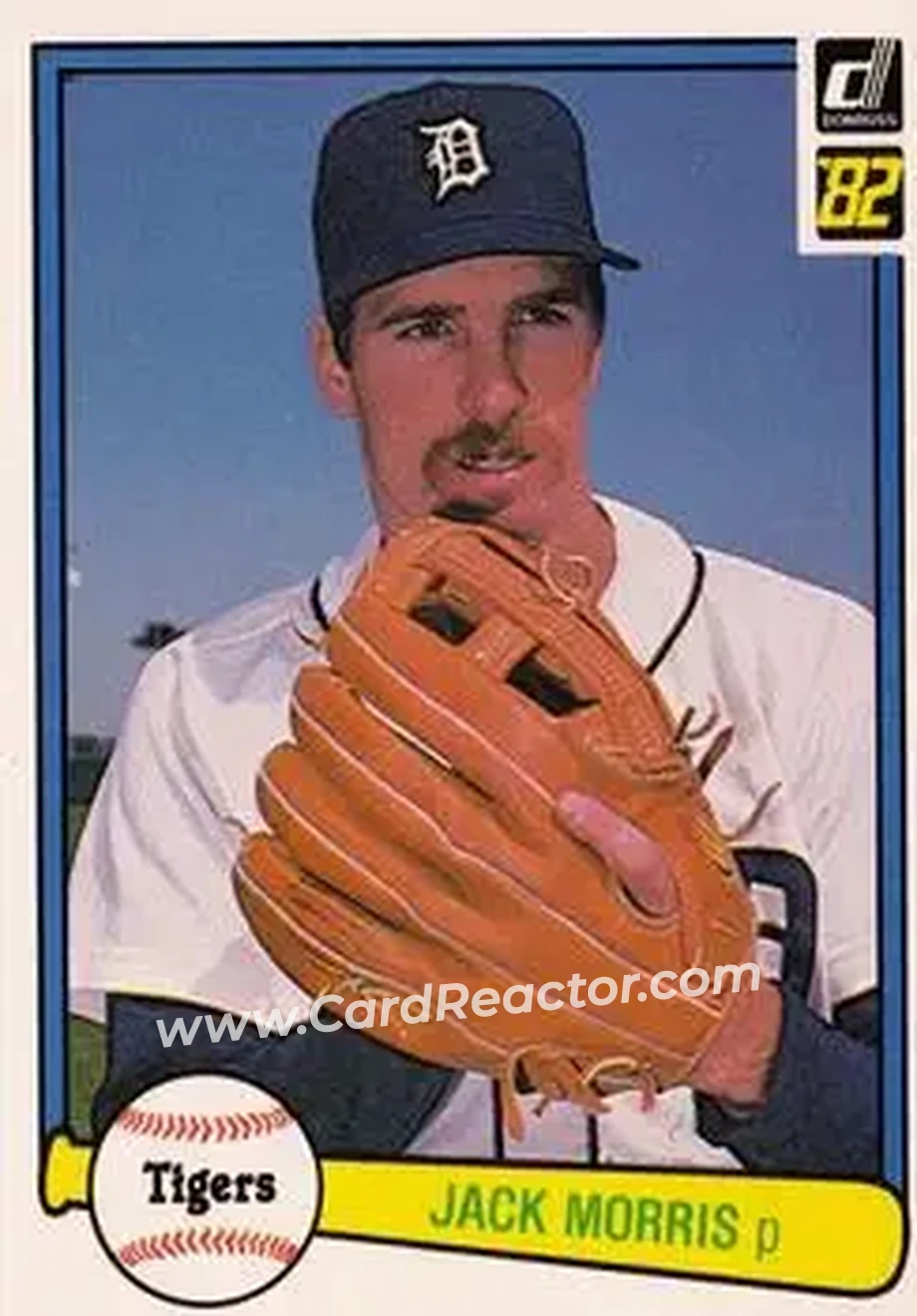 1982 Donruss #107 - Jack Morris - Detroit Tigers - Front 1982 Donruss #107 - Jack Morris - Detroit Tigers - Front