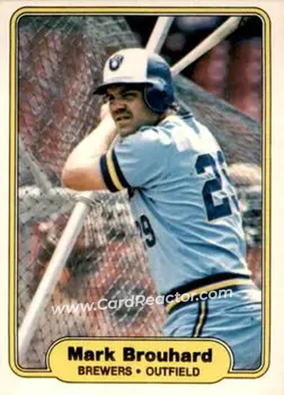 1982 Fleer #135 - Mark Brouhard - Milwaukee Brewers - Front