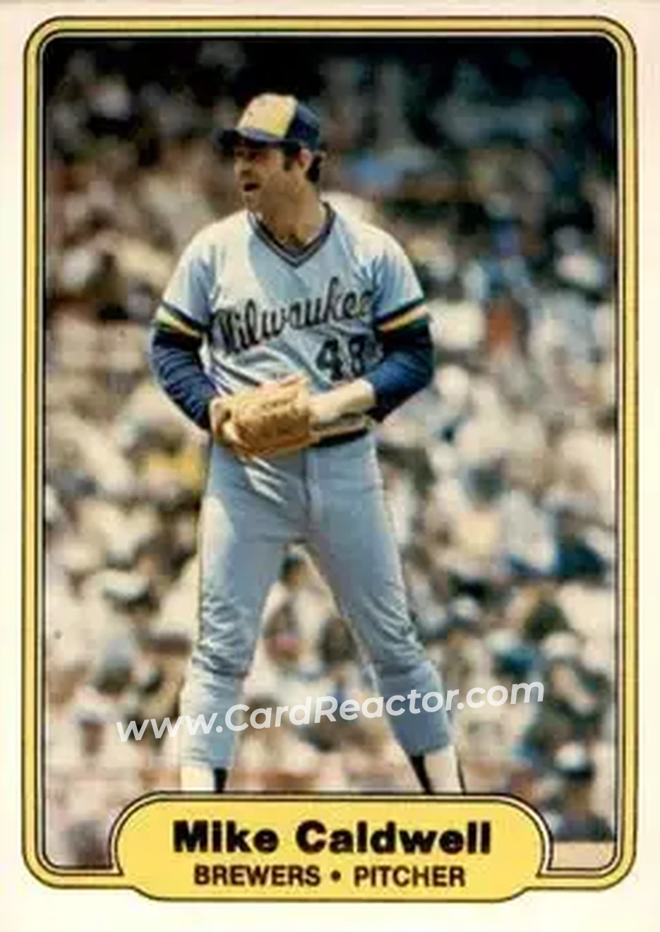 1982 Fleer #136 - Mike Caldwell - Milwaukee Brewers - Front