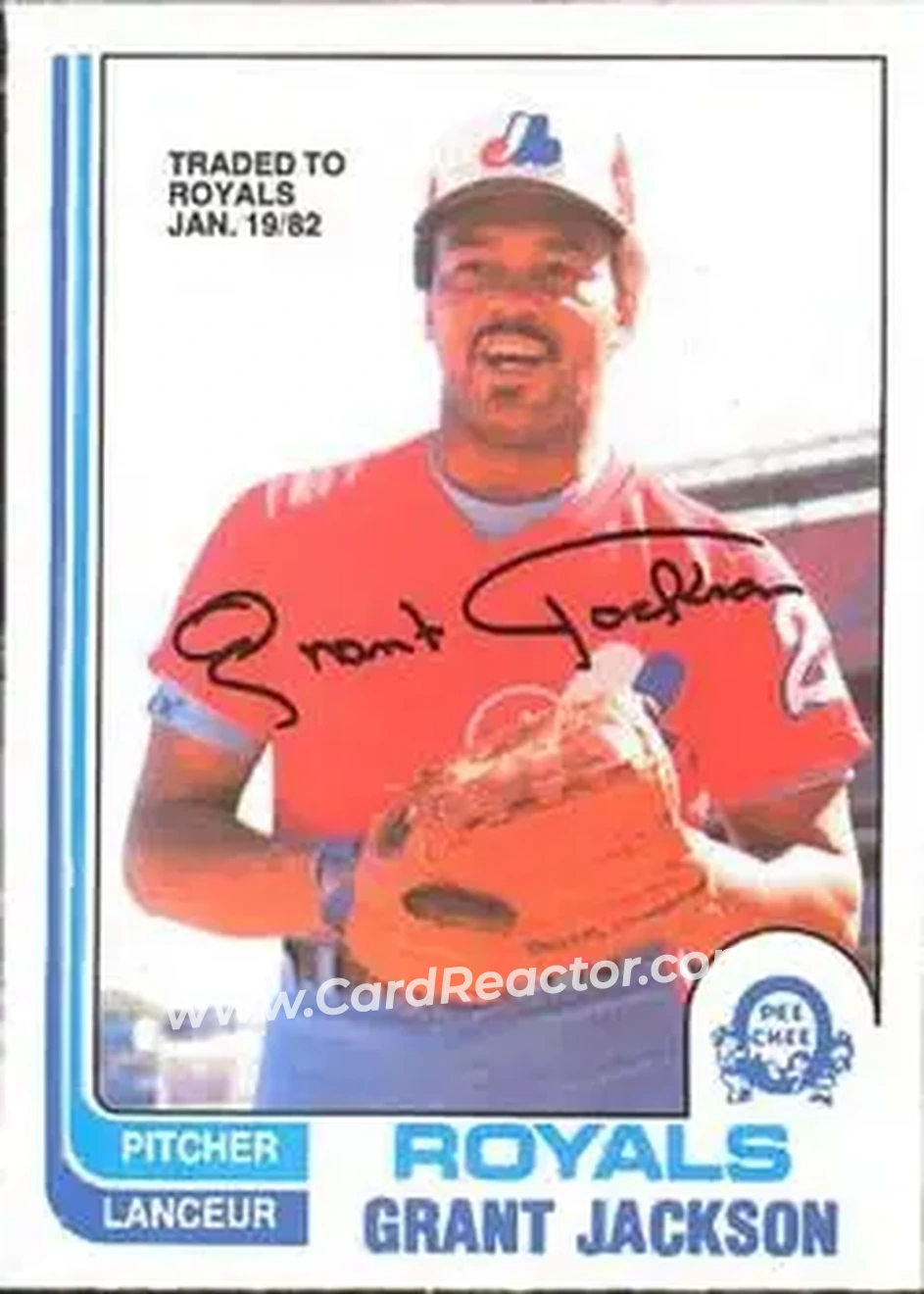 1982 O-Pee-Chee #104 - Grant Jackson - Kansas City Royals - Front 1982 O-Pee-Chee #104 - Grant Jackson - Kansas City Royals - Front