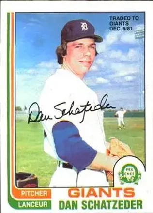 1982 O-Pee-Chee #106 - Dan Schatzeder - San Francisco Giants 1982 O-Pee-Chee #106 - Dan Schatzeder - San Francisco Giants