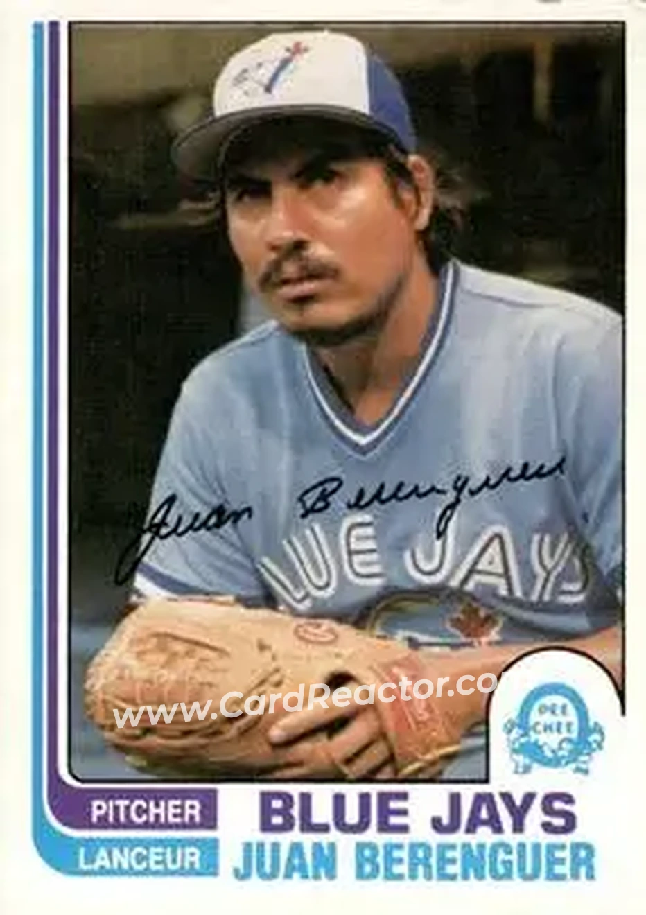1982 O-Pee-Chee #107 - Juan Berenguer - Toronto Blue Jays - Front