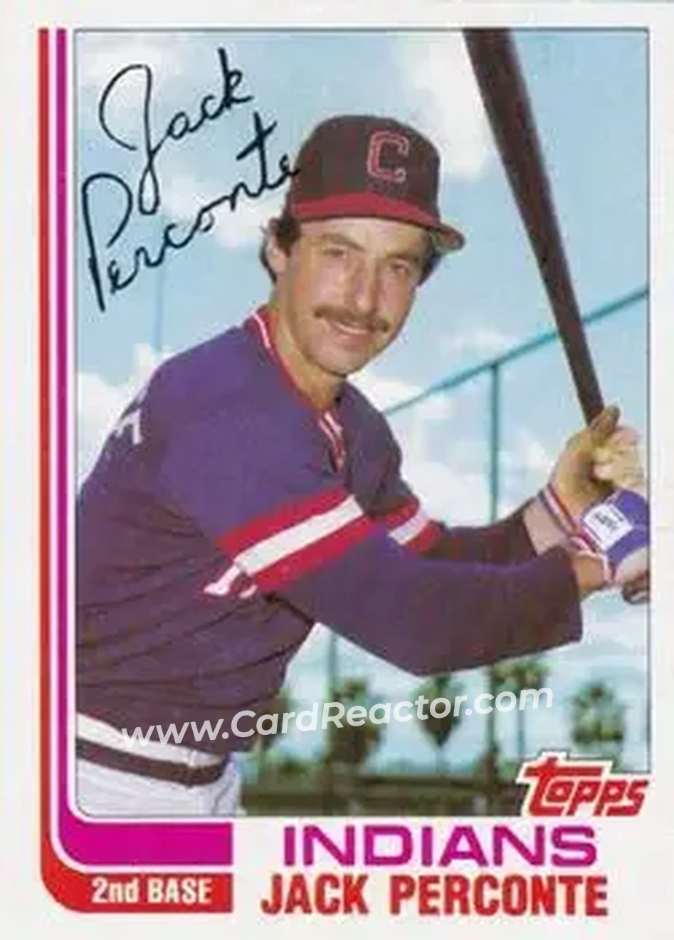 1982 Topps Traded #87T - Jack Perconte - Cleveland Indians - Front 1982 Topps Traded #87T - Jack Perconte - Cleveland Indians - Front