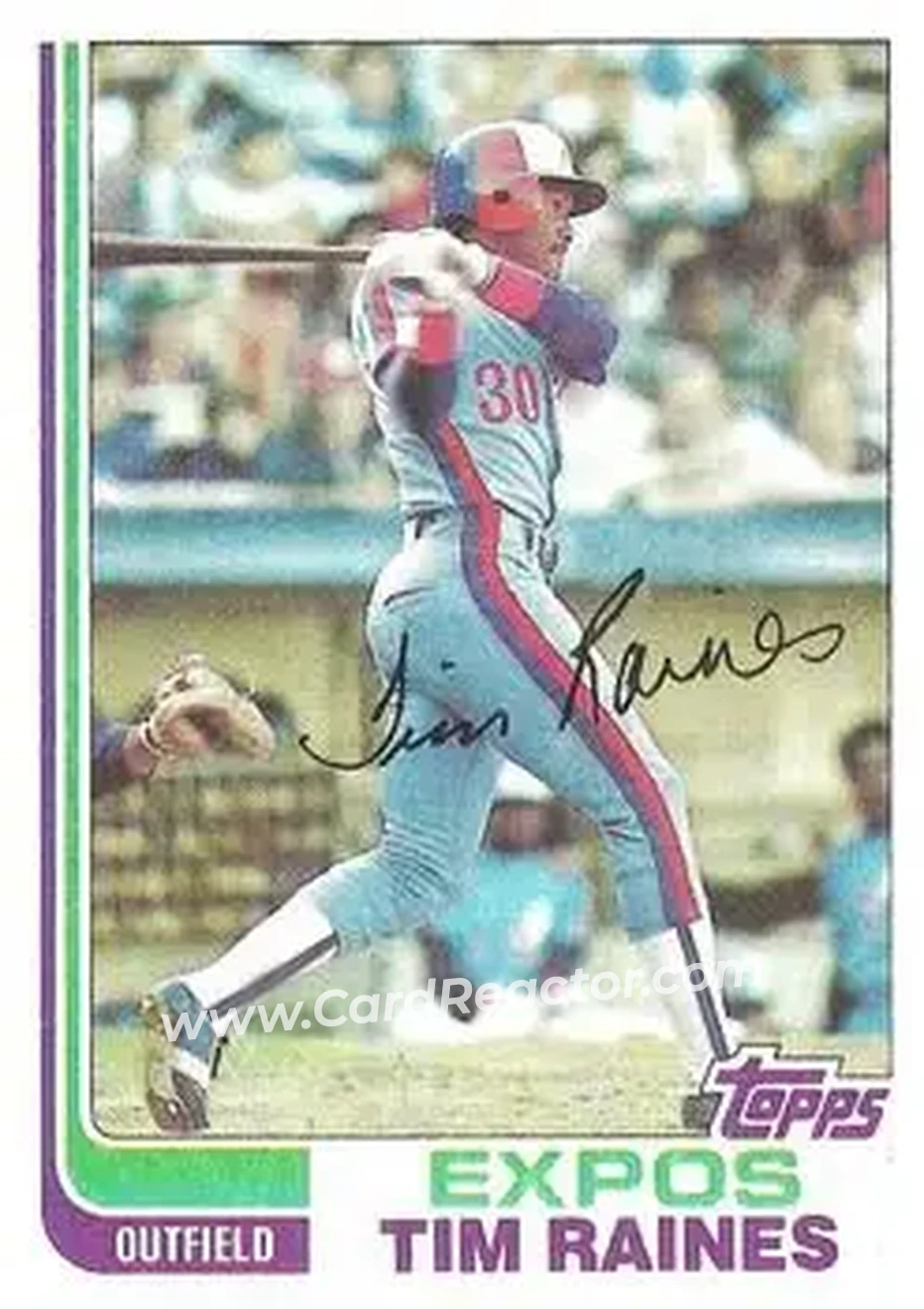 1982 Topps #70 - Tim Raines - Montreal Expos - Front
