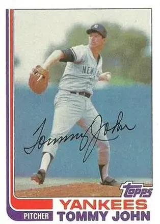 1982 Topps #75 - Tommy John - New York Yankees