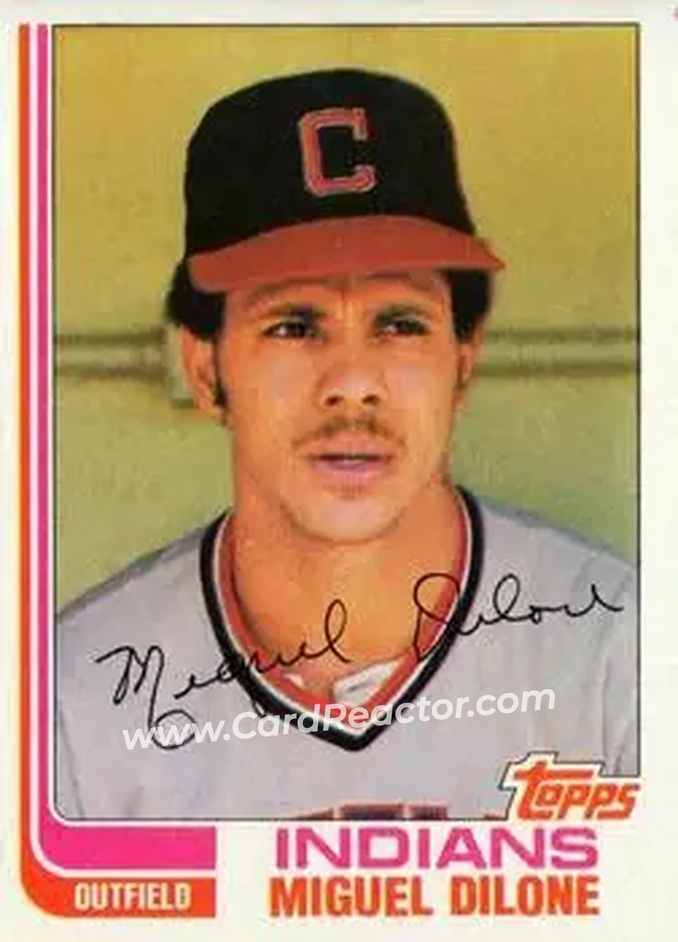 1982 Topps #77 - Miguel Dilone - Cleveland Indians - Front 1982 Topps #77 - Miguel Dilone - Cleveland Indians - Front