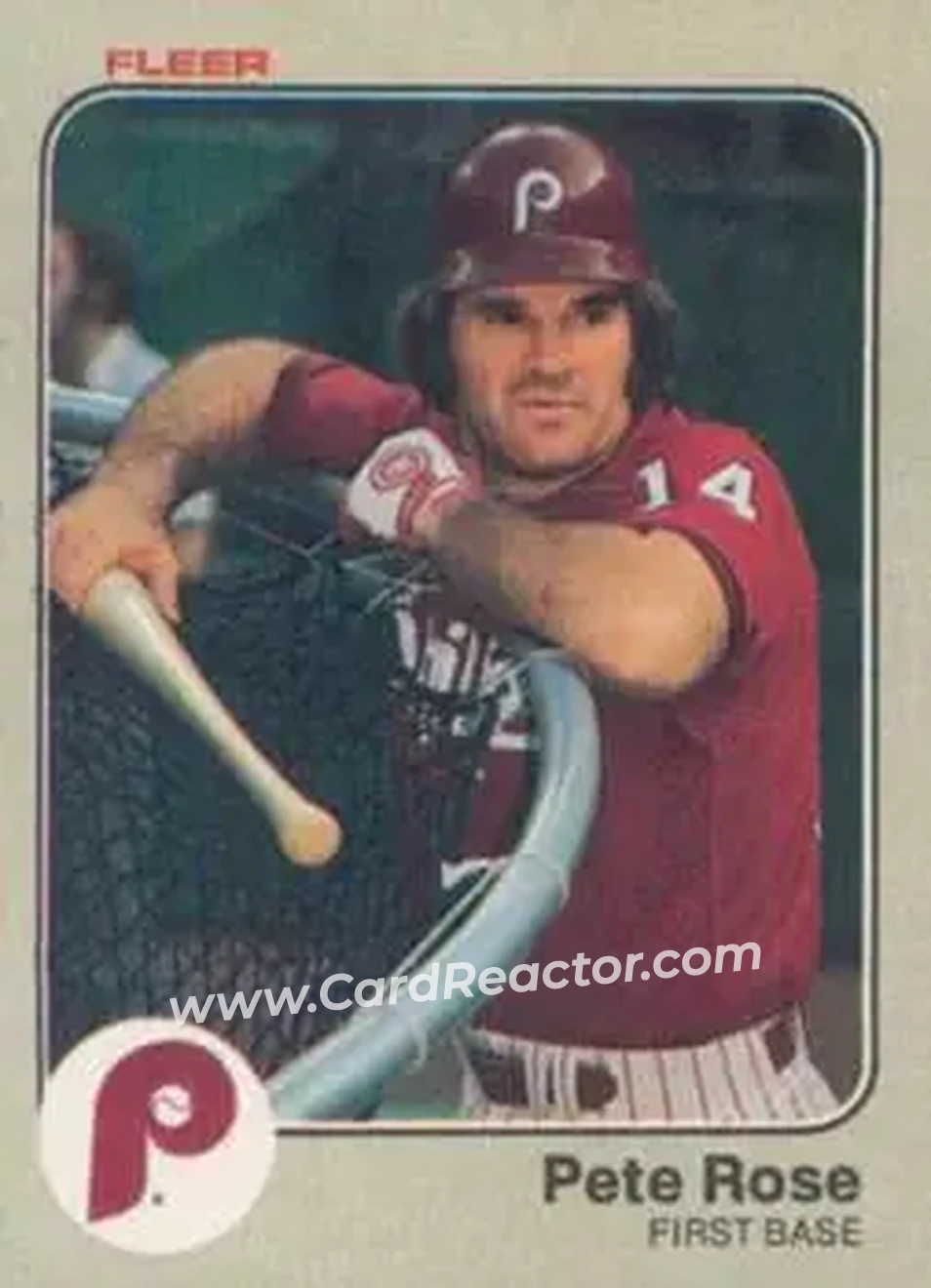 1983 Fleer #171 - Pete Rose - Philadelphia Phillies - Front 1983 Fleer #171 - Pete Rose - Philadelphia Phillies - Front