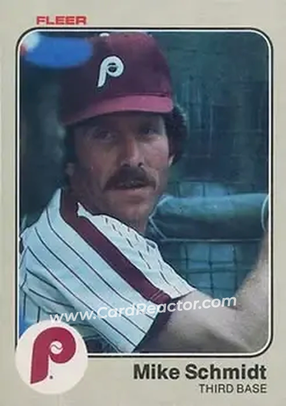 1983 Fleer #173 - Mike Schmidt - Philadelphia Phillies - Front 1983 Fleer #173 - Mike Schmidt - Philadelphia Phillies - Front