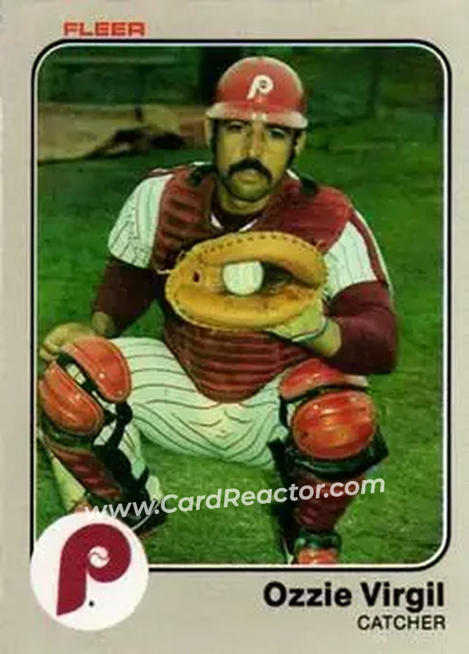 1983 Fleer #175 - Ozzie Virgil - Philadelphia Phillies - Front 1983 Fleer #175 - Ozzie Virgil - Philadelphia Phillies - Front