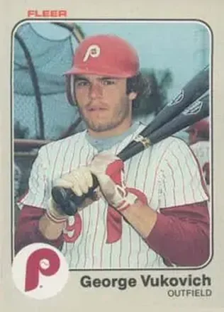 1983 Fleer #176 - George Vukovich - Philadelphia Phillies
