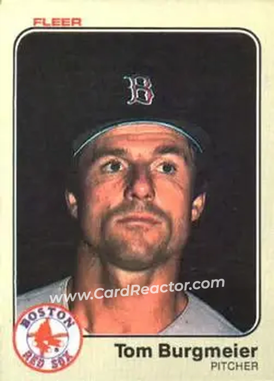 1983 Fleer #180 - Tom Burgmeier - Boston Red Sox - Front