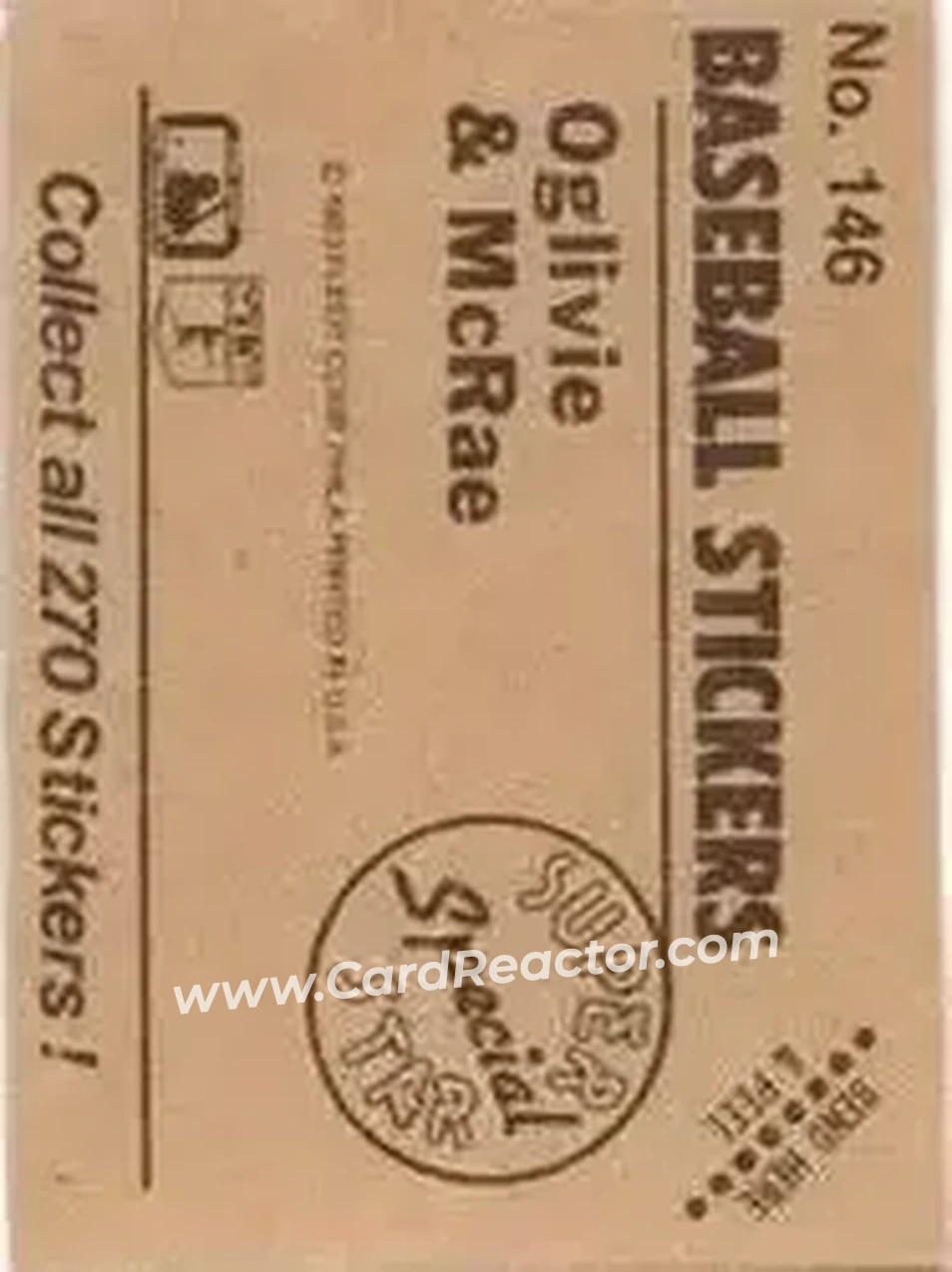 1983 Fleer Star Stickers #146 - Card #146 - Back