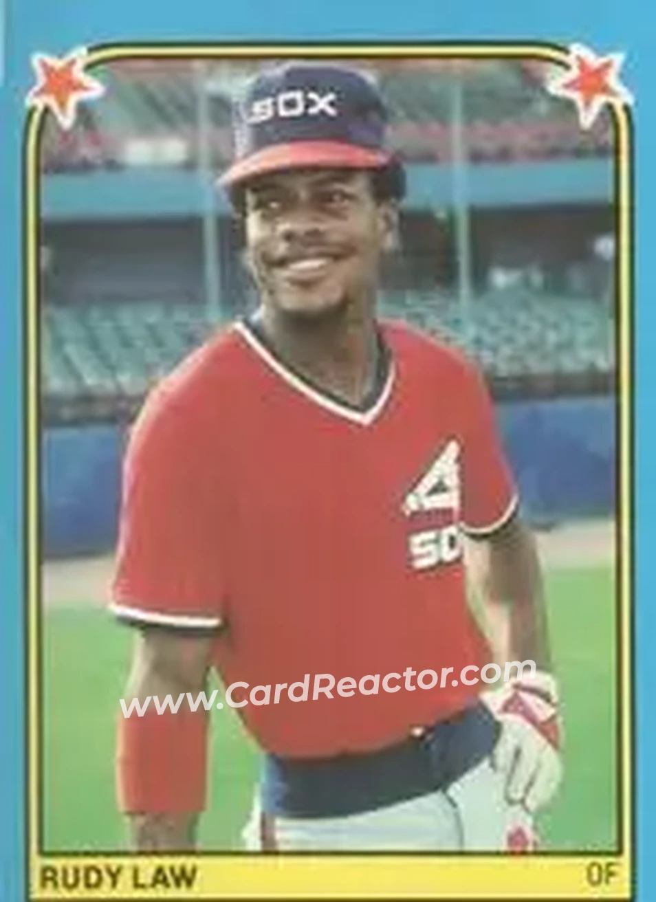 1983 Fleer Star Stickers #150 - Rudy Law - Chicago White Sox - Front 1983 Fleer Star Stickers #150 - Rudy Law - Chicago White Sox - Front