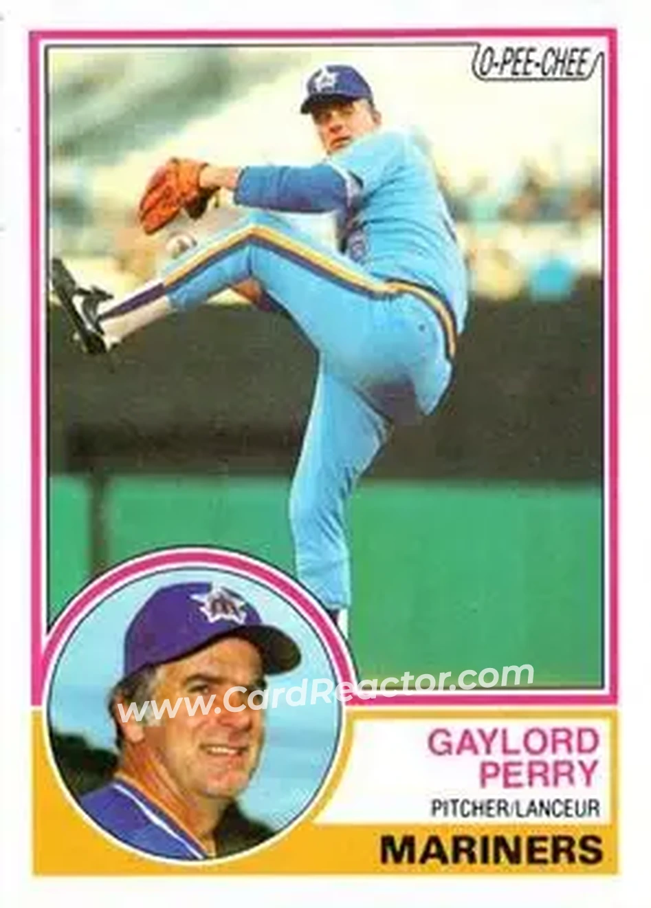 1983 O-Pee-Chee #96 - Gaylord Perry - Seattle Mariners - Front