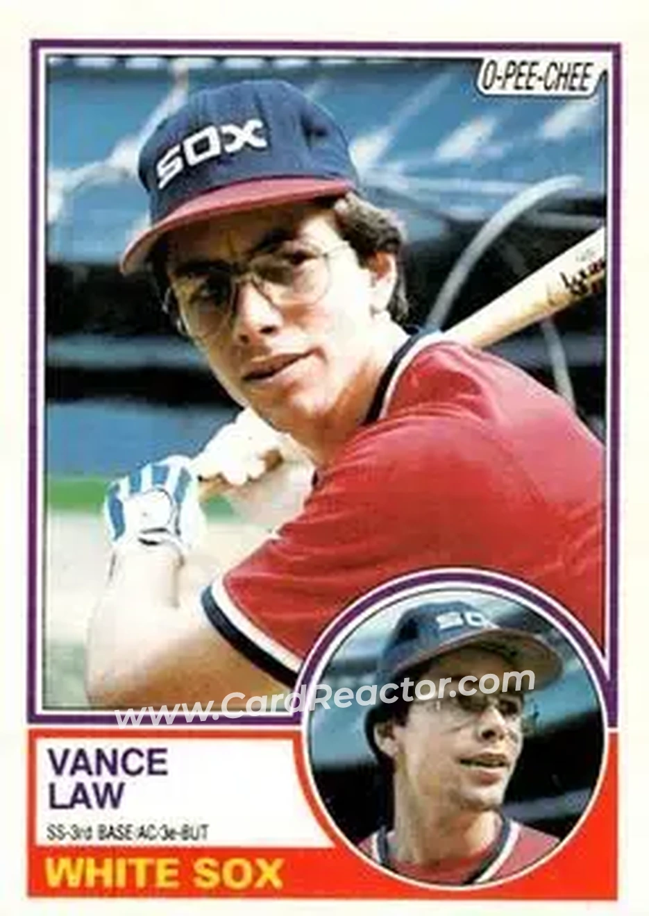 1983 O-Pee-Chee #98 - Vance Law - Chicago White Sox - Front