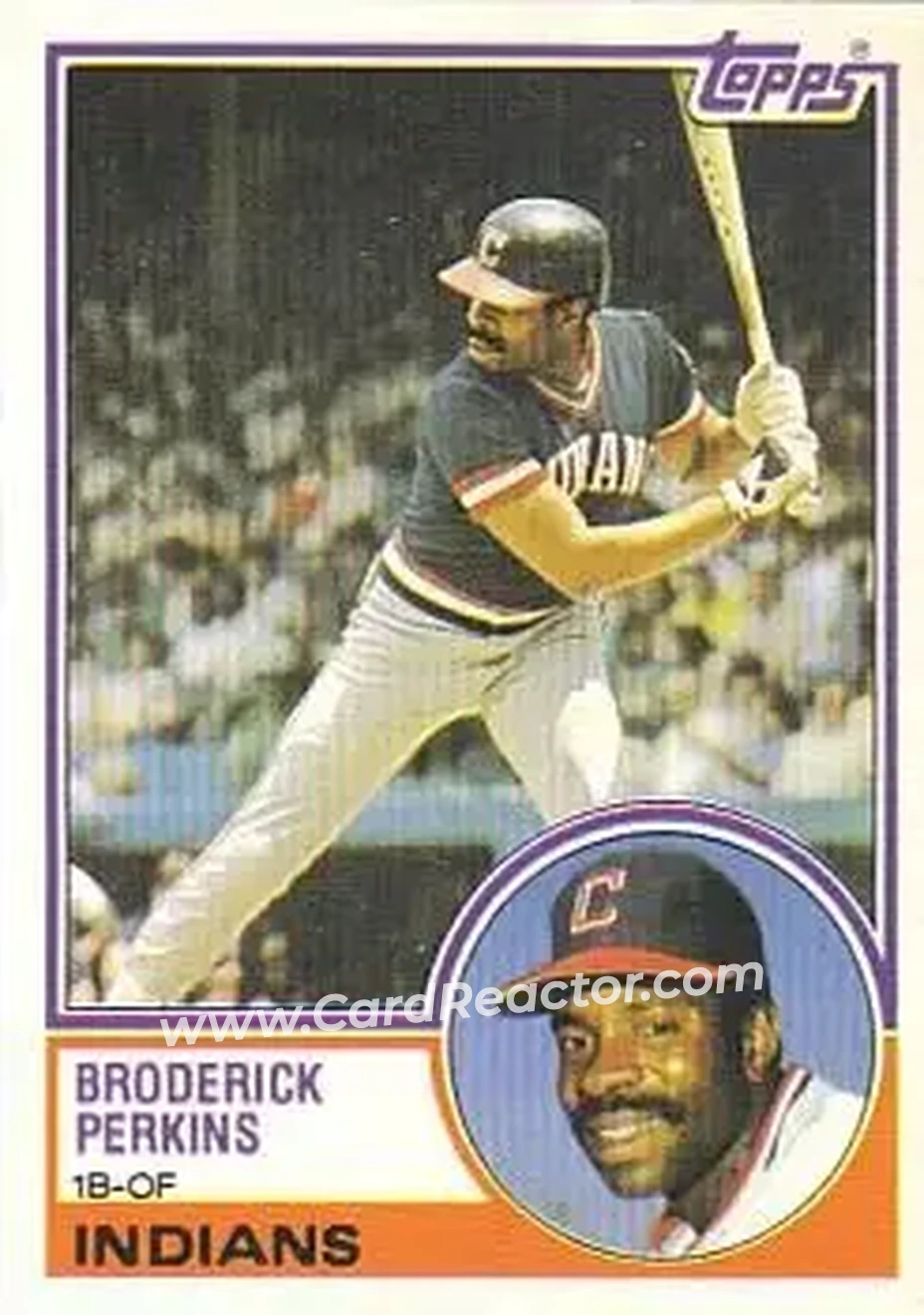 1983 Topps Traded #86T - Broderick Perkins - Cleveland Indians - Front 1983 Topps Traded #86T - Broderick Perkins - Cleveland Indians - Front