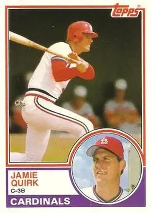 1983 Topps Traded #90T - Jamie Quirk - St. Louis Cardinals 1983 Topps Traded #90T - Jamie Quirk - St. Louis Cardinals