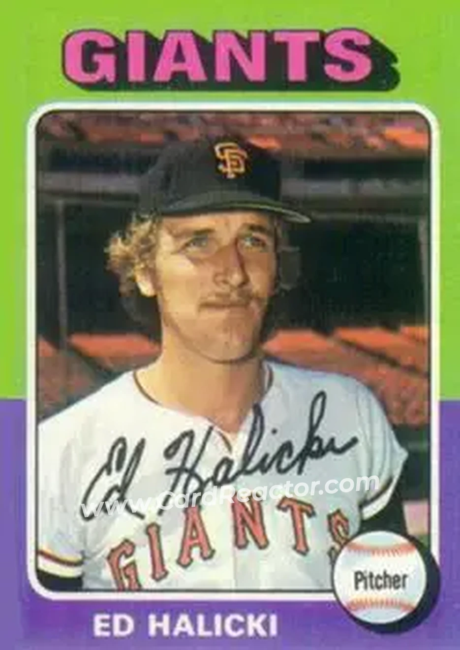 1975 Topps #467 - Ed Halicki - San Francisco Giants - Front 1975 Topps #467 - Ed Halicki - San Francisco Giants - Front