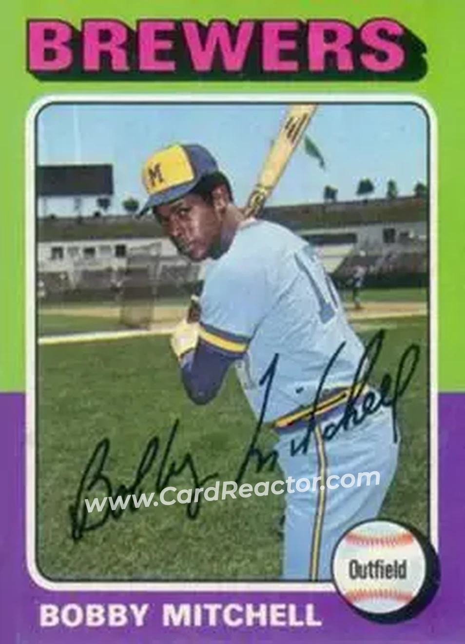1975 Topps #468 - Bobby Mitchell - Milwaukee Brewers - Front