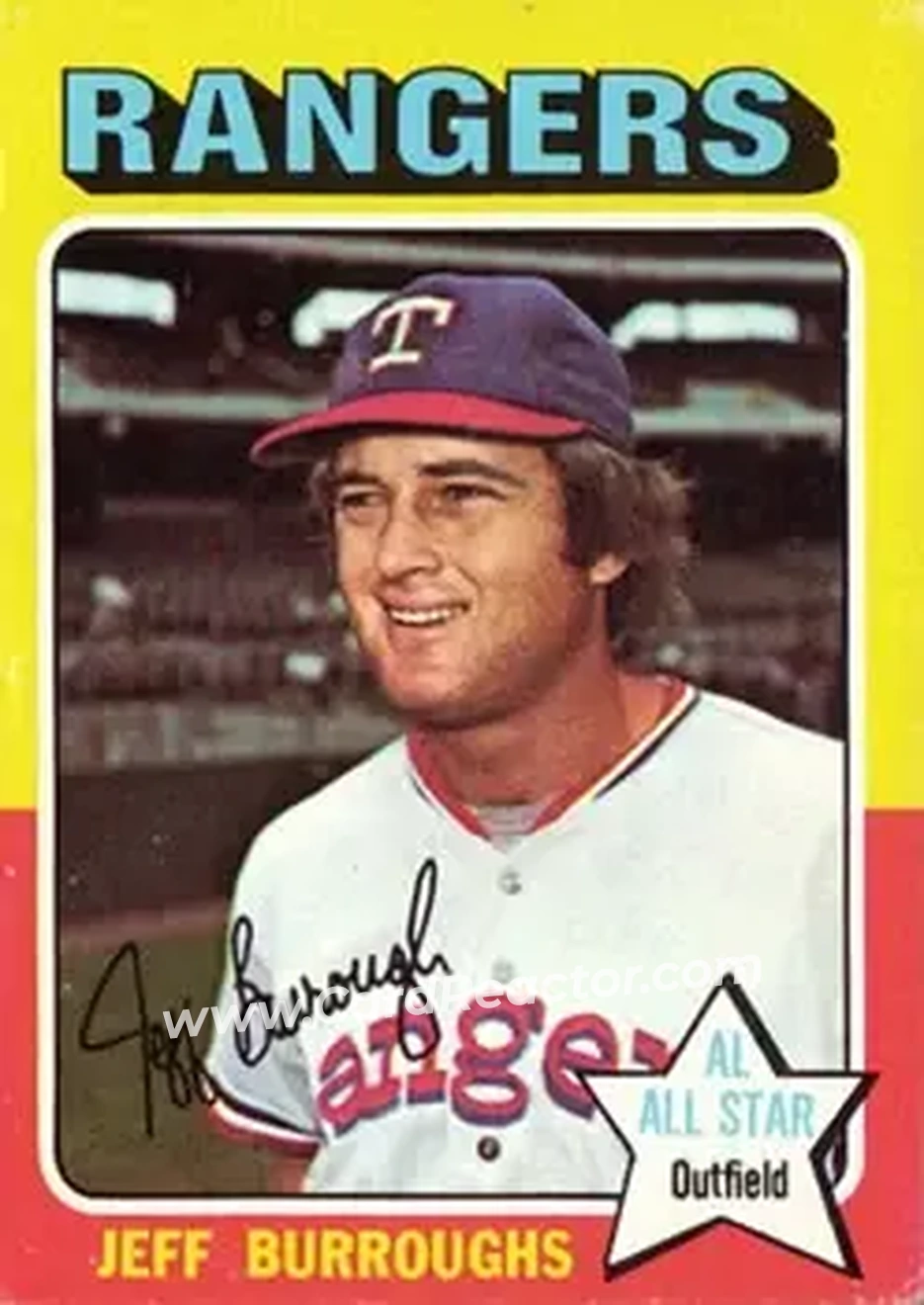 1975 Topps #470 - Jeff Burroughs - Texas Rangers - Front