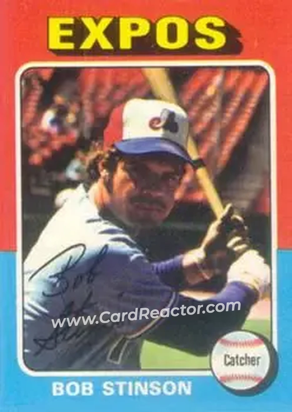 1975 Topps #471 - Bob Stinson - Montreal Expos - Front 1975 Topps #471 - Bob Stinson - Montreal Expos - Front