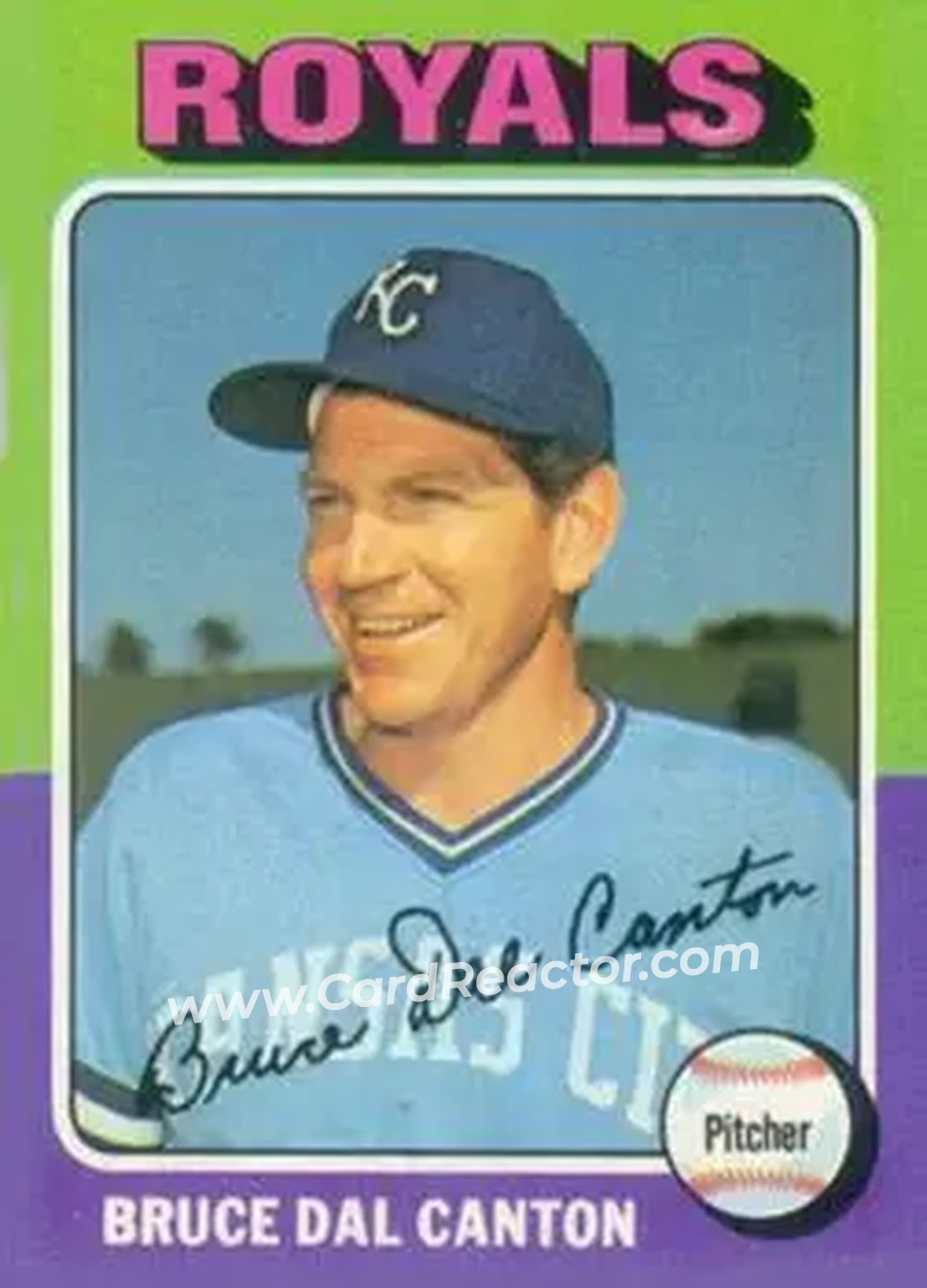 1975 Topps #472 - Bruce Dal Canton - Kansas City Royals - Front