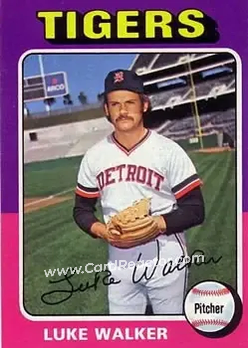 1975 Topps #474 - Luke Walker - Detroit Tigers - Front 1975 Topps #474 - Luke Walker - Detroit Tigers - Front