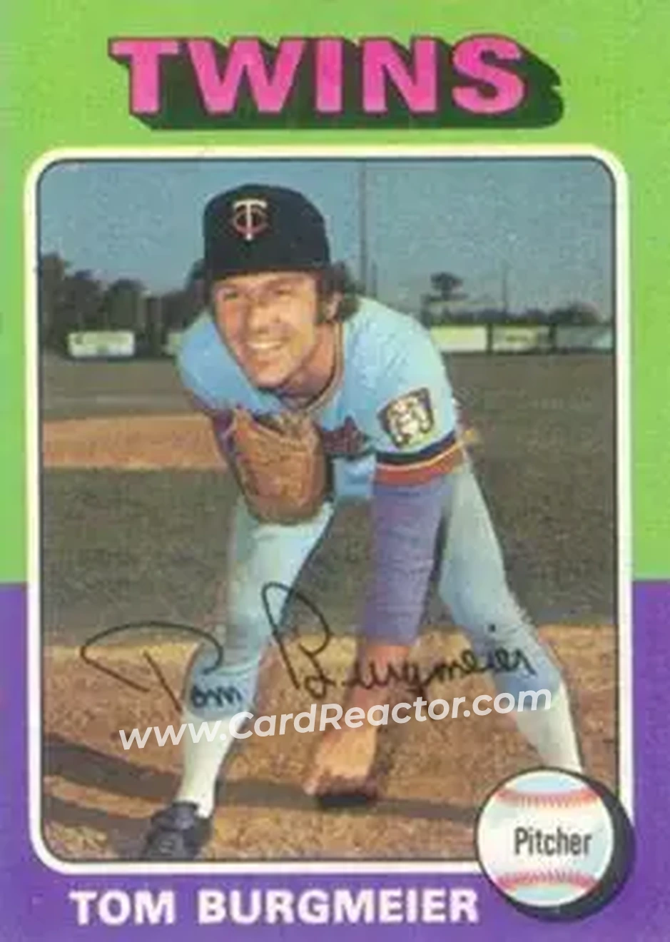1975 Topps #478 - Tom Burgmeier - Minnesota Twins - Front 1975 Topps #478 - Tom Burgmeier - Minnesota Twins - Front
