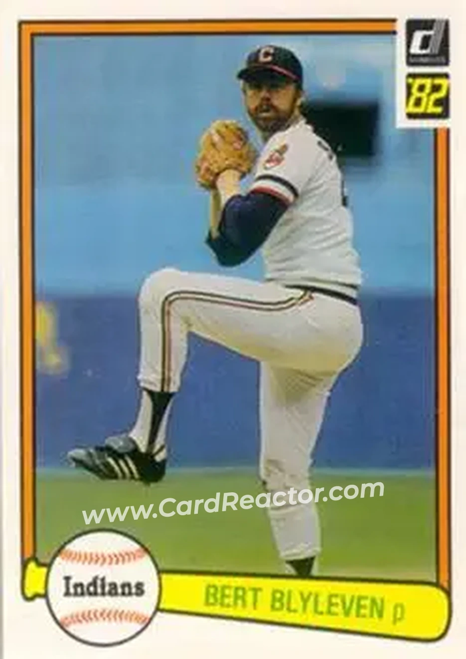 1982 Donruss #111 - Bert Blyleven - Cleveland Indians - Front
