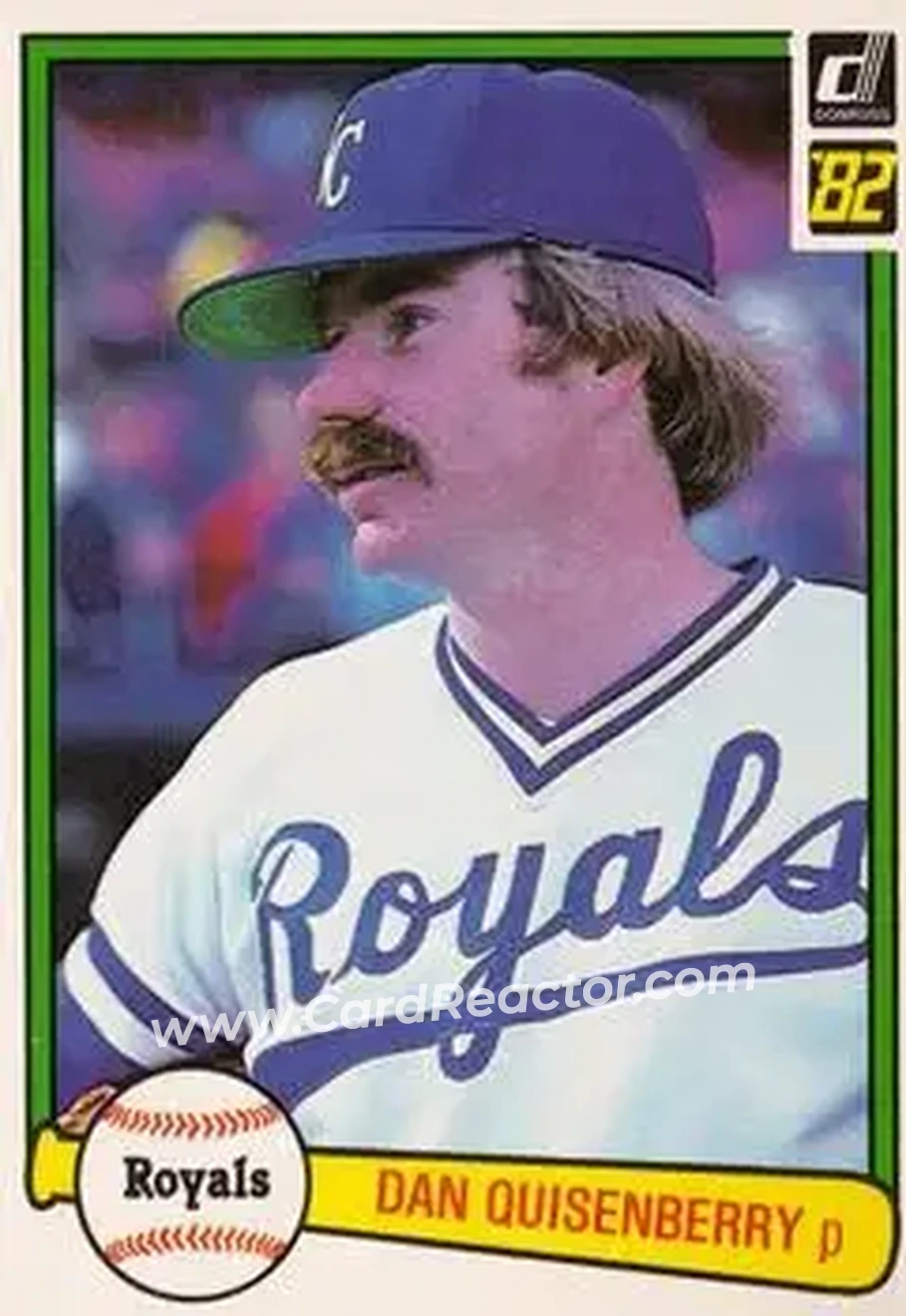 1982 Donruss #112 - Dan Quisenberry - Kansas City Royals - Front 1982 Donruss #112 - Dan Quisenberry - Kansas City Royals - Front