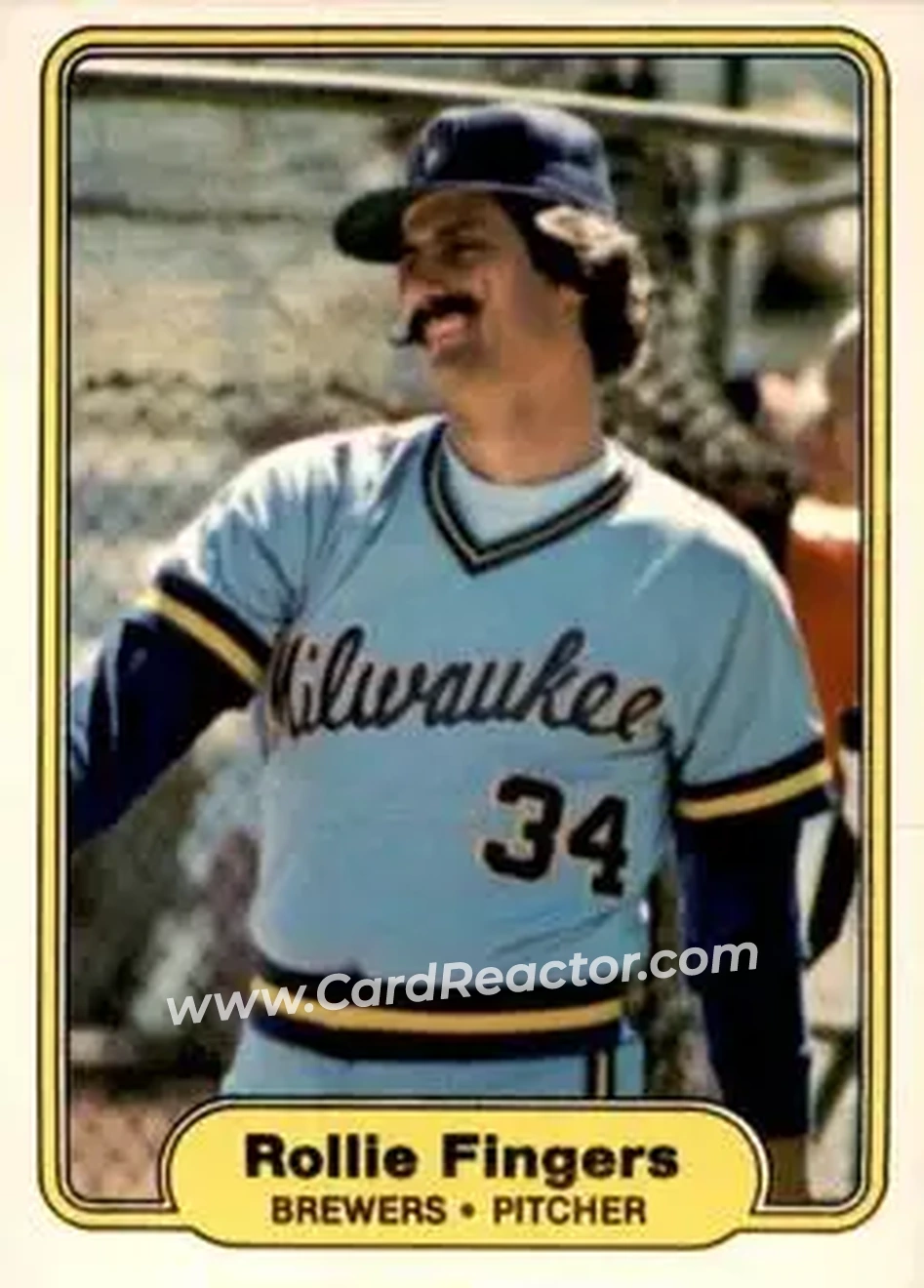 1982 Fleer #141 - Rollie Fingers - Milwaukee Brewers - Front
