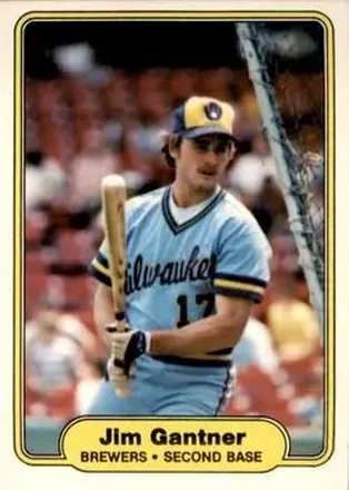 1982 Fleer #142 - Jim Gantner - Milwaukee Brewers