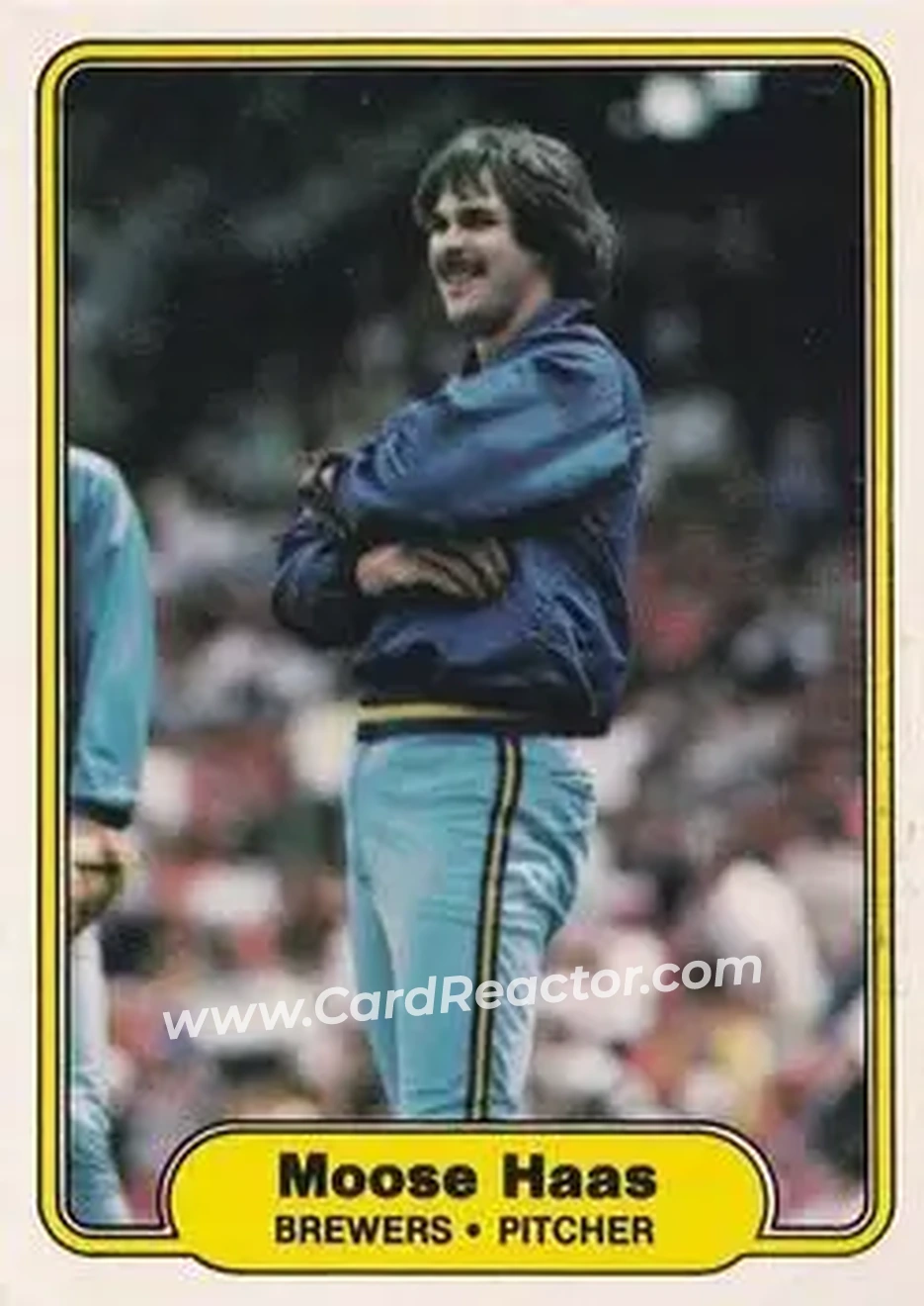 1982 Fleer #143 - Moose Haas - Milwaukee Brewers - Front