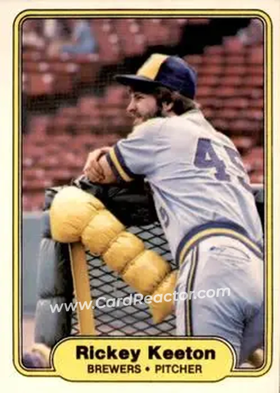 1982 Fleer #146 - Rickey Keeton - Milwaukee Brewers - Front