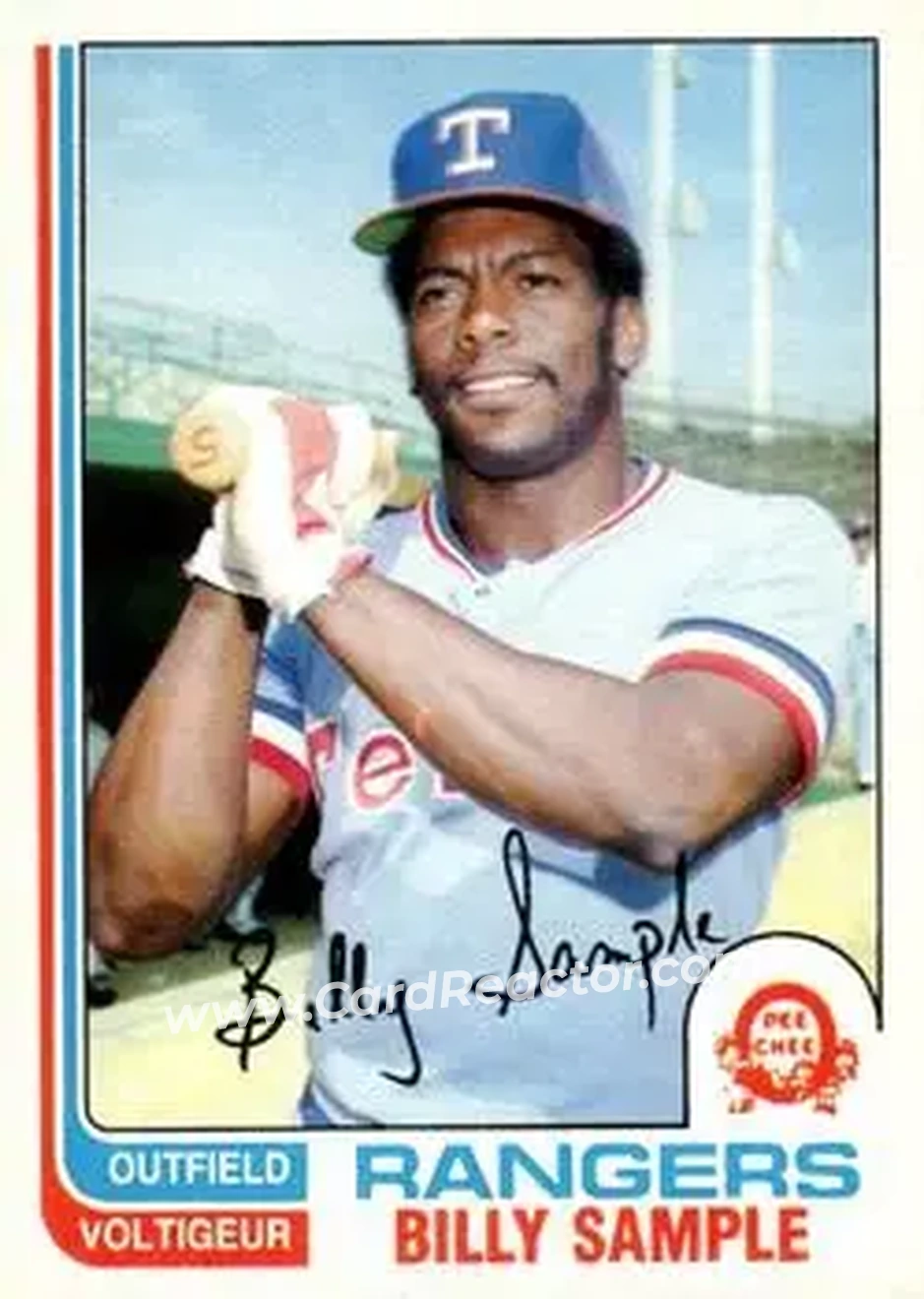 1982 O-Pee-Chee #112 - Billy Sample - Texas Rangers - Front
