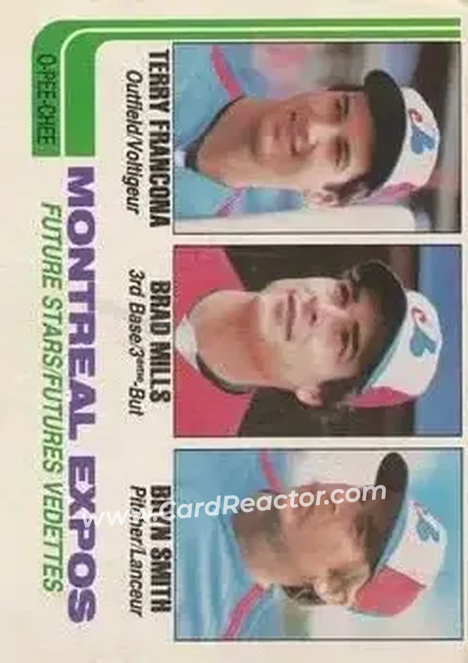 1982 O-Pee-Chee #118 - Card #118 - Montreal Expos - Front