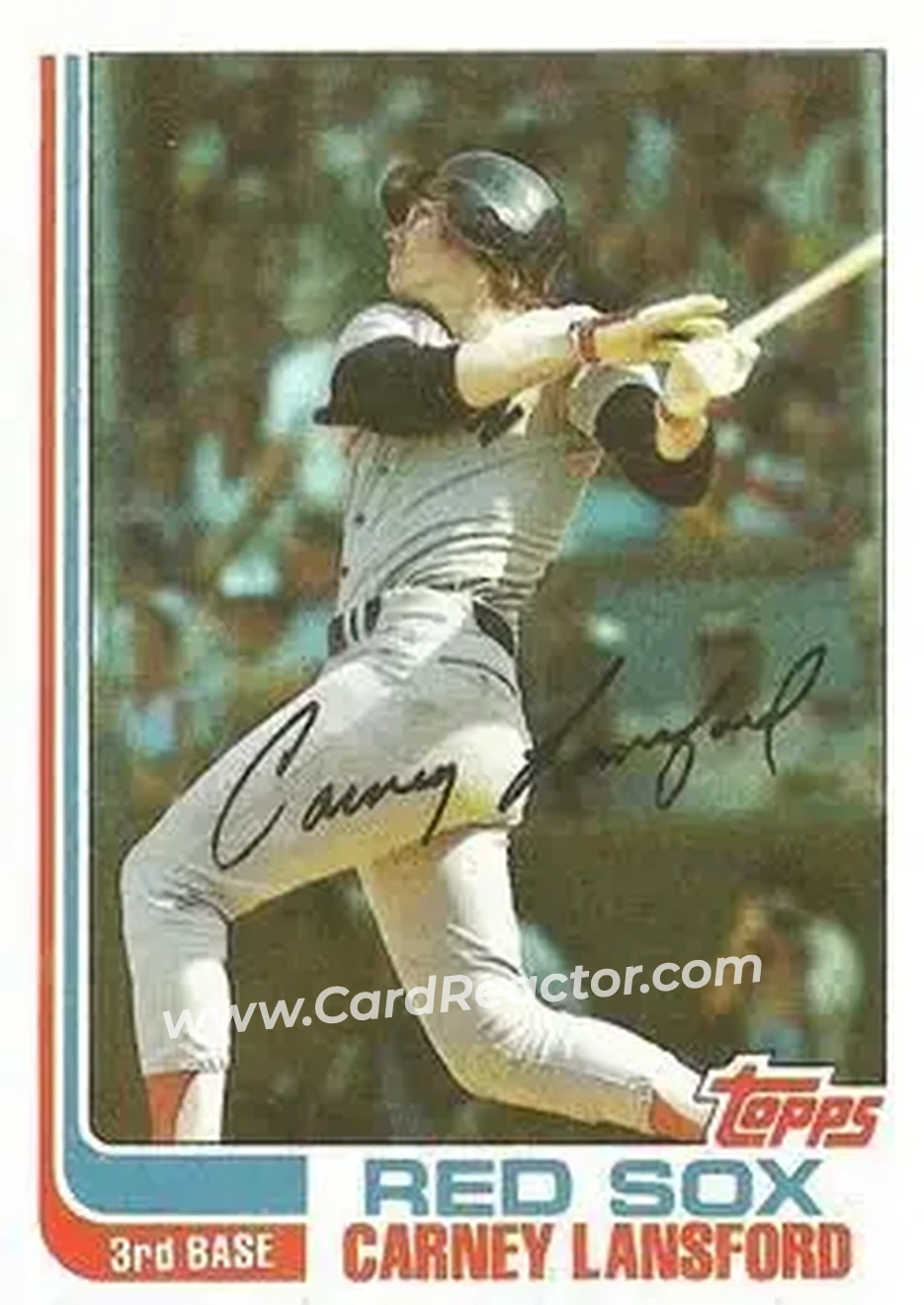 1982 Topps #91 - Carney Lansford - Boston Red Sox - Front 1982 Topps #91 - Carney Lansford - Boston Red Sox - Front