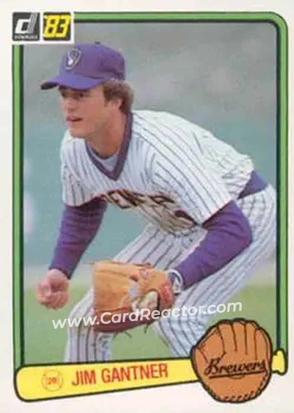 1983 Donruss #232 - Jim Gantner - Milwaukee Brewers - Front