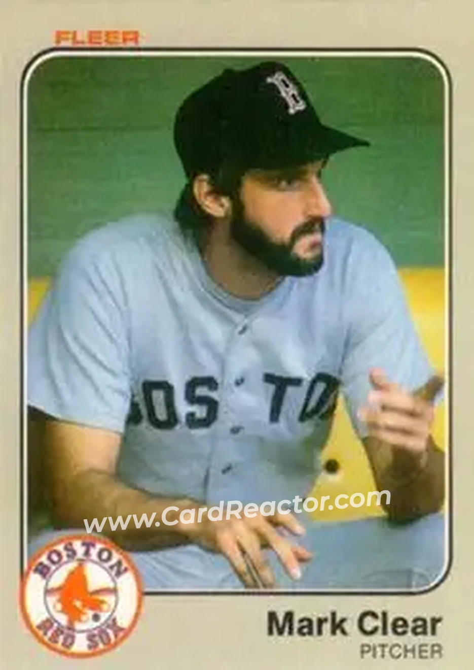 1983 Fleer #181 - Mark Clear - Boston Red Sox - Front