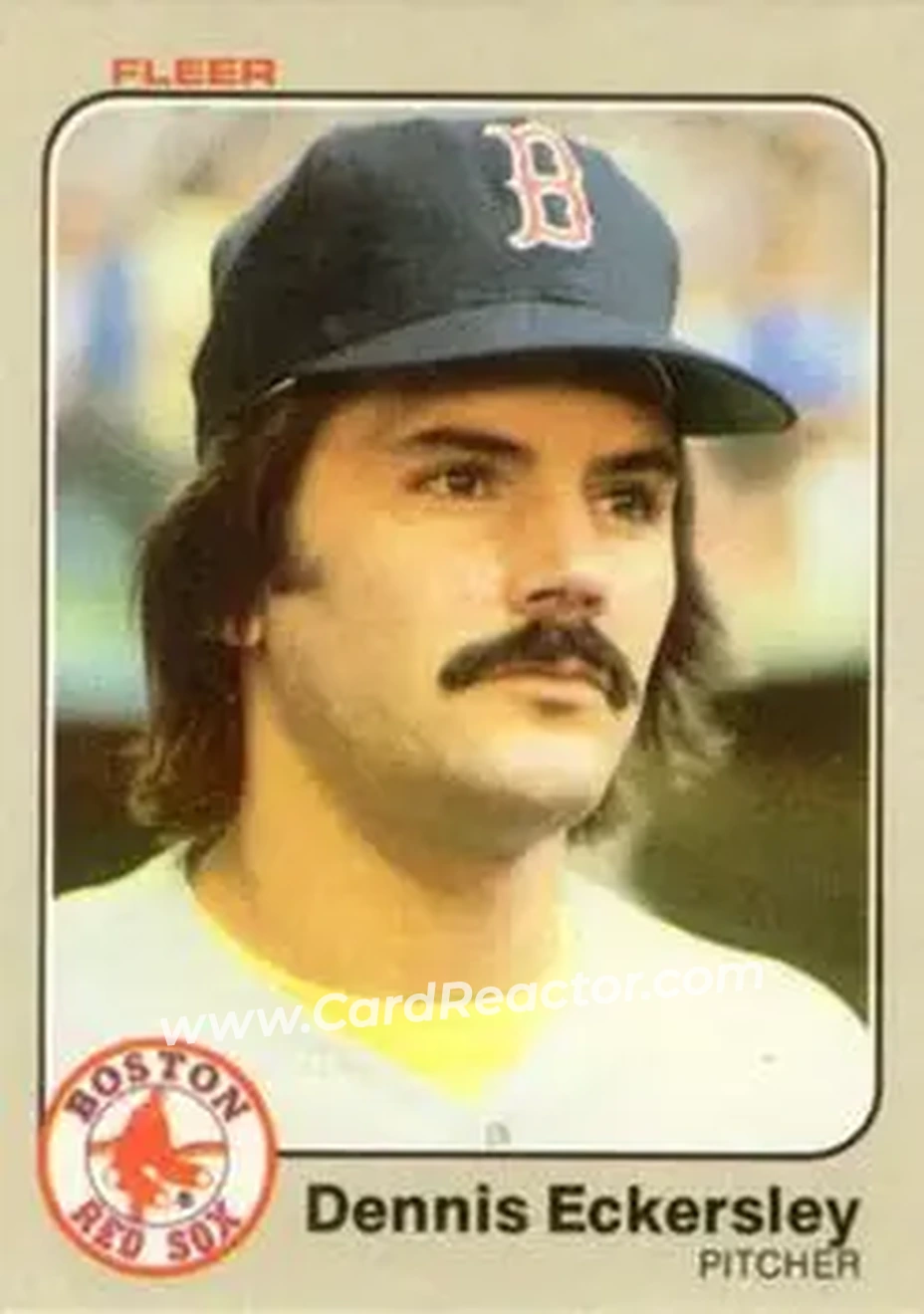 1983 Fleer #182 - Dennis Eckersley - Boston Red Sox - Front