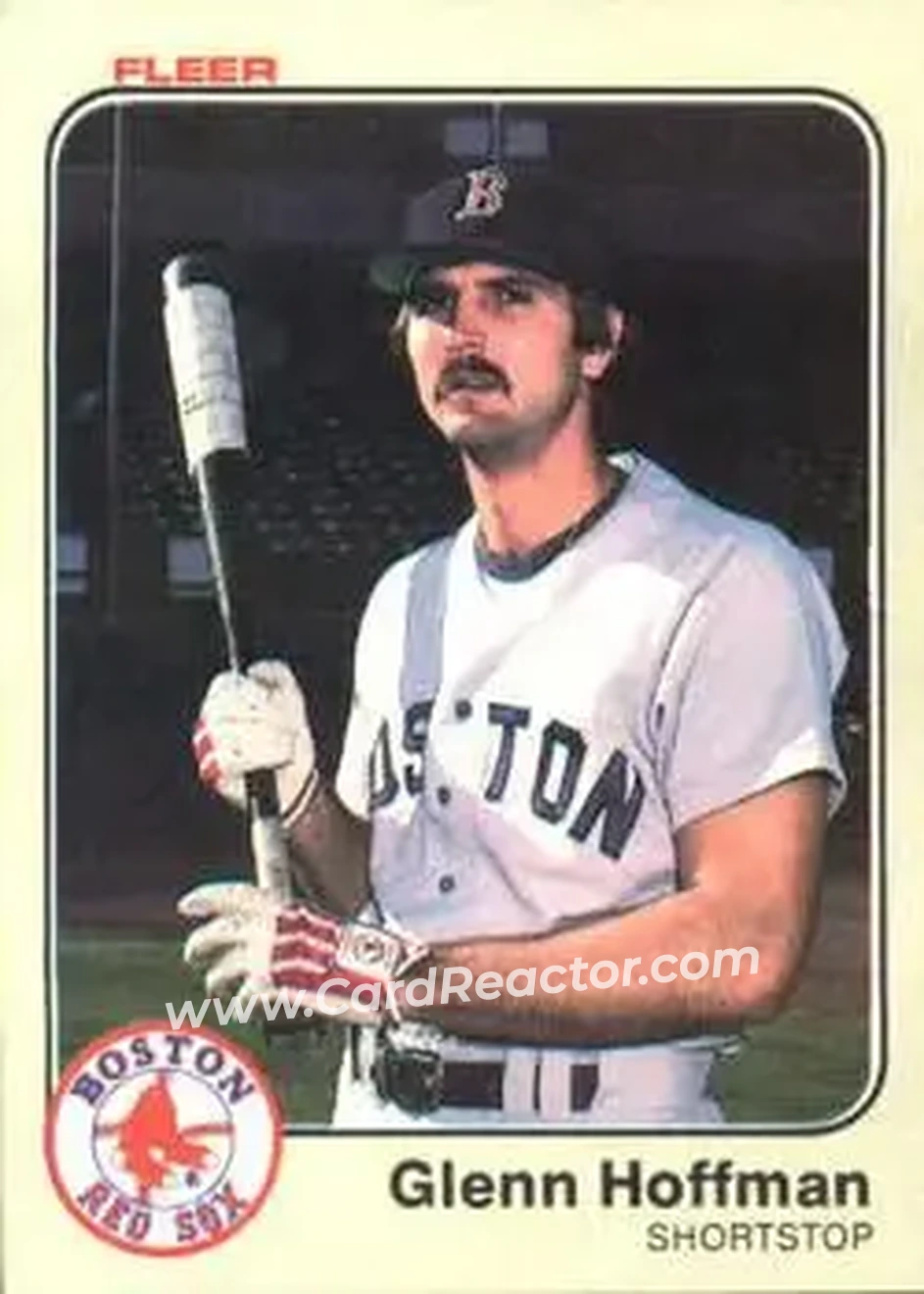 1983 Fleer #185 - Glenn Hoffman - Boston Red Sox - Front 1983 Fleer #185 - Glenn Hoffman - Boston Red Sox - Front