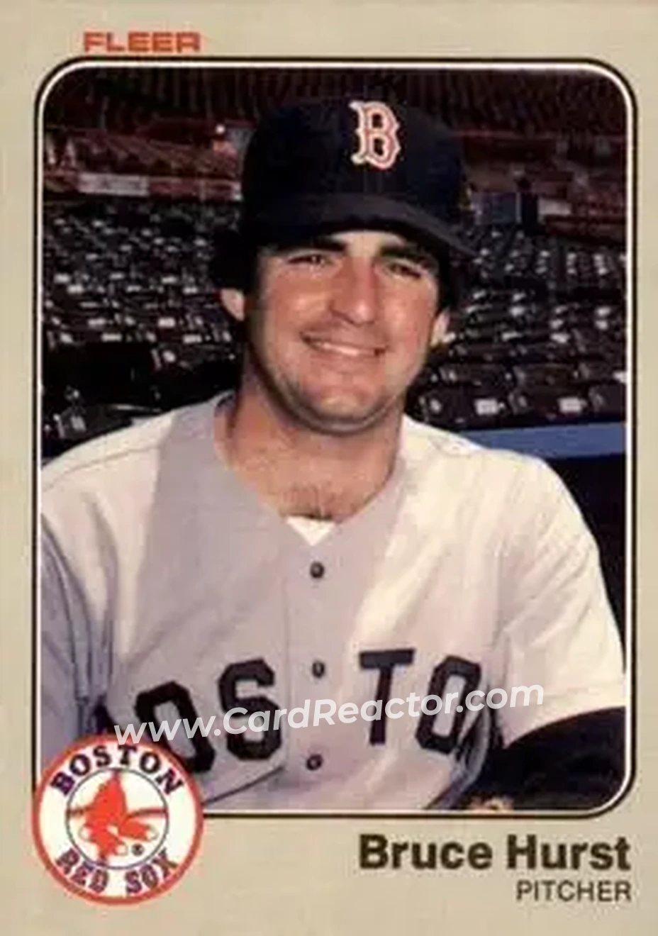 1983 Fleer #186 - Bruce Hurst - Boston Red Sox - Front 1983 Fleer #186 - Bruce Hurst - Boston Red Sox - Front
