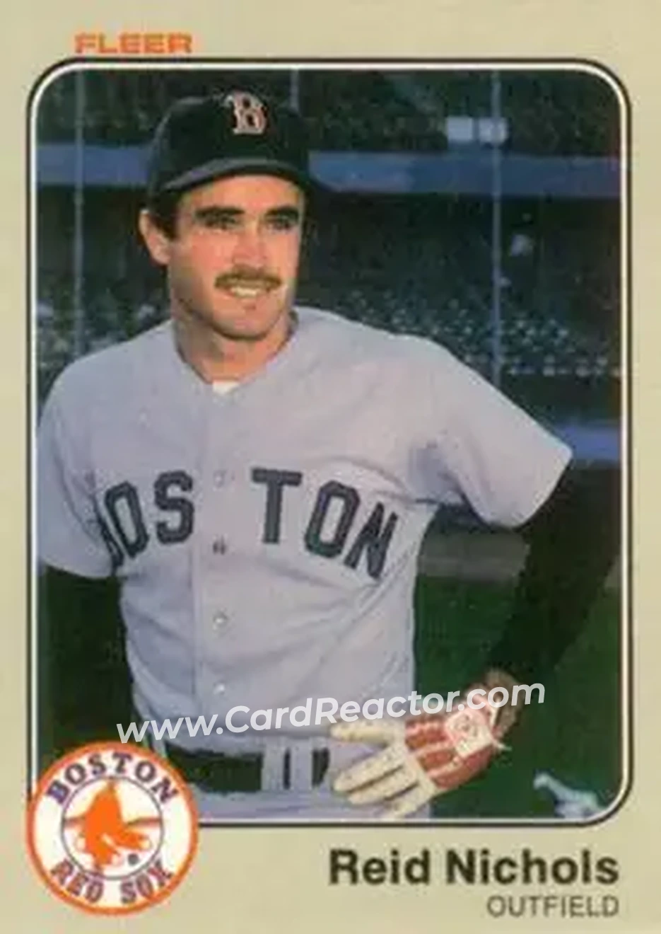 1983 Fleer #189 - Reid Nichols - Boston Red Sox - Front 1983 Fleer #189 - Reid Nichols - Boston Red Sox - Front