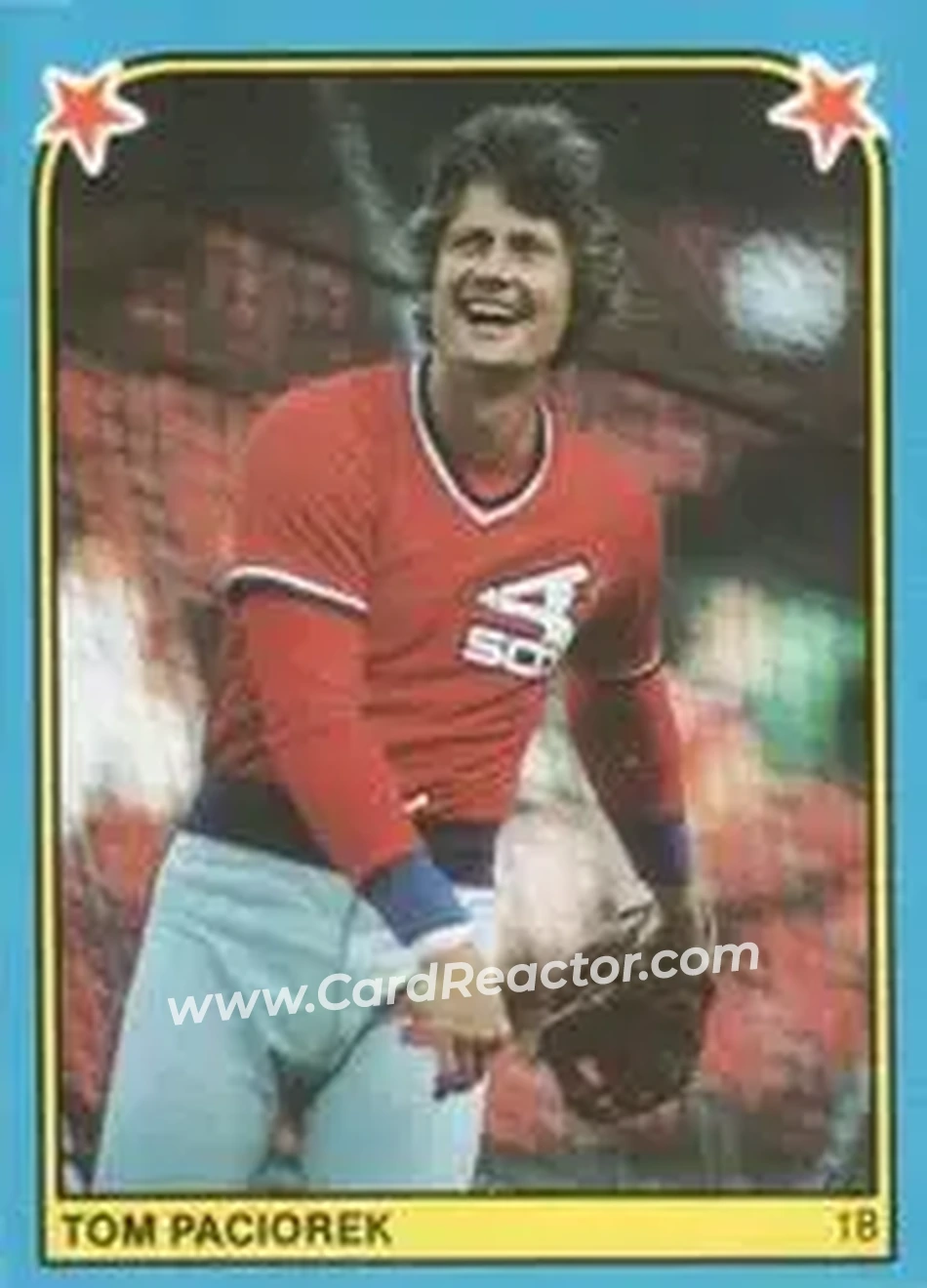 1983 Fleer Star Stickers #157 - Tom Paciorek - Chicago White Sox - Front 1983 Fleer Star Stickers #157 - Tom Paciorek - Chicago White Sox - Front