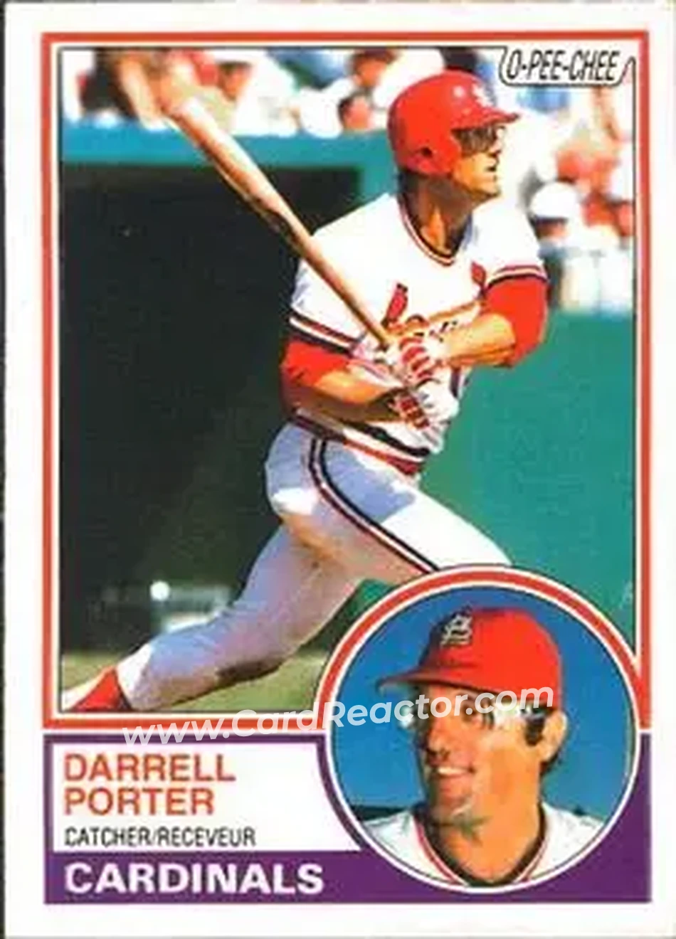 1983 O-Pee-Chee #103 - Darrell Porter - St. Louis Cardinals - Front 1983 O-Pee-Chee #103 - Darrell Porter - St. Louis Cardinals - Front