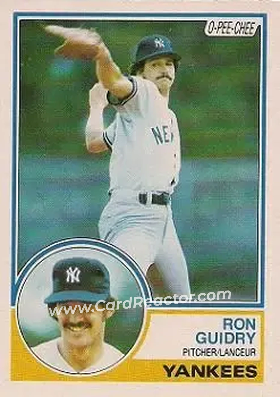 1983 O-Pee-Chee #104 - Ron Guidry - New York Yankees - Front