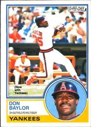 1983 O-Pee-Chee #105 - Don Baylor - New York Yankees