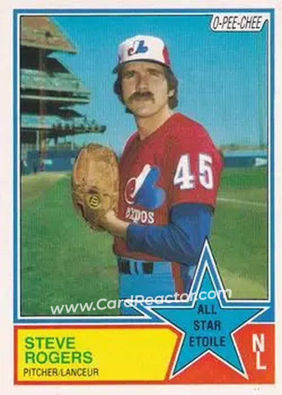 1983 O-Pee-Chee #106 - Steve Rogers - Montreal Expos - Front