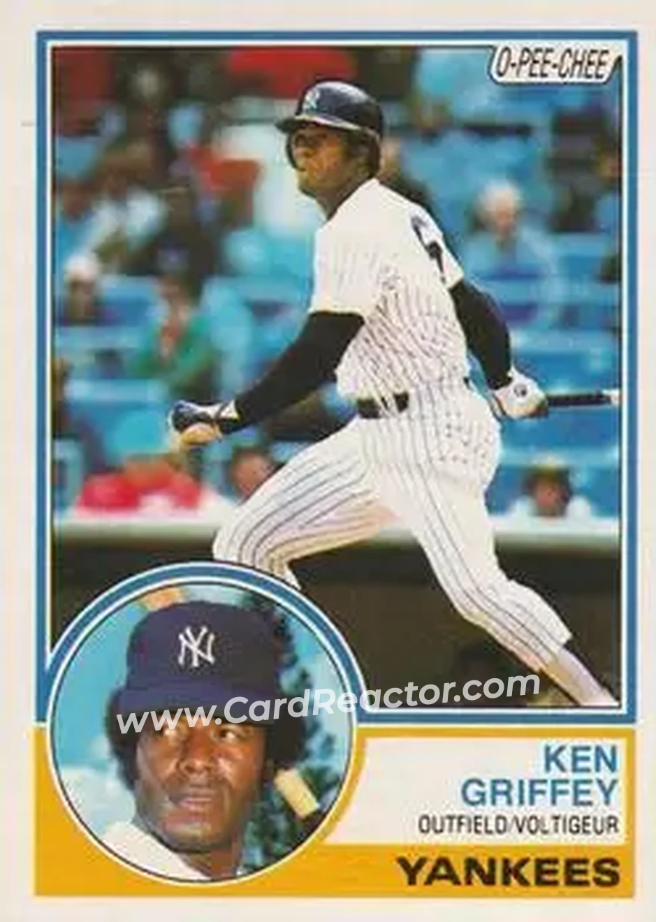 1983 O-Pee-Chee #110 - Ken Griffey - New York Yankees - Front