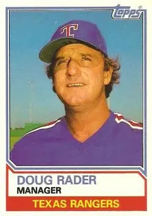 1983 Topps Traded #91T - Doug Rader - Texas Rangers